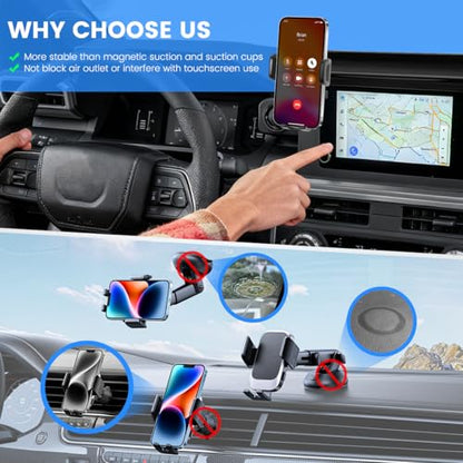 Car Phone Holder Compatible with Toyota Tacoma 2024 2025 Accessories 8 (2024 2025 Tacoma 8inch)