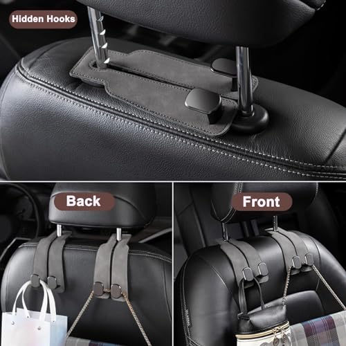 Car Headrest Hooks (Gray)