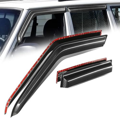 4PCS Tape On Window Visors for 1984 (84-01 Jeep Cherokee)