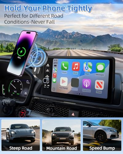 Car Phone Holder for 2023 (Toyota BZ4X/Subaru Solterra 2023-2025 / Magsafe+ Wireless Charger)