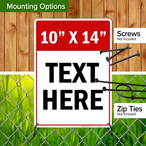Custom Sign Custom Sign for Business (Header - Vertical / 10x14 - Aluminum)