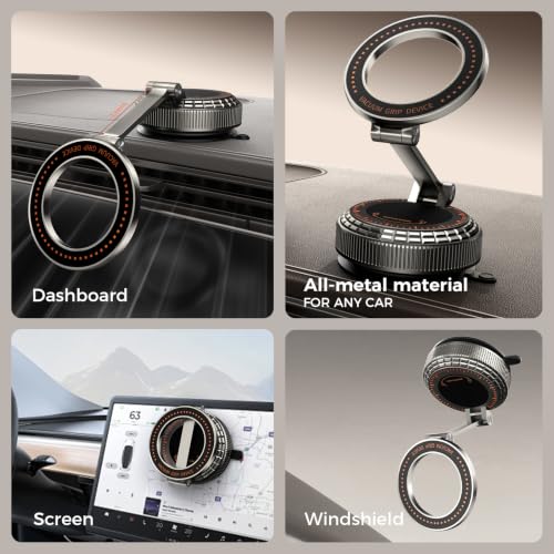 Metal Magnetic Car Phone Holder for Magsafe Phone (Dark Gray)