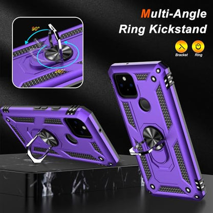 for Google Pixel 5 Case with Screen Protector (Purple / Google Pixel 5)