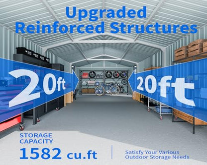 20 x 13 FT Outdoor Storage Shed (13 x 20 FT / Black)