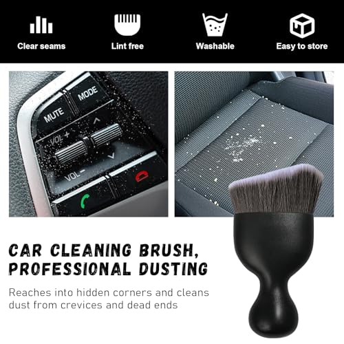 Car Detailing Brush (Brown/White / 1 PC)