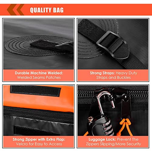 Hitch Mount Cargo Carrier Luggage Bag Waterproof 16 Cubic Feet Luggage Rack (16 Cubic Feet)