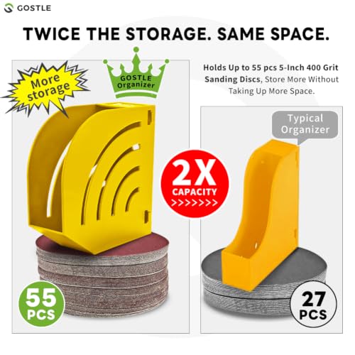 5 Inch Professional Sanding Discs Storage Bins (10 bins / Yellow)