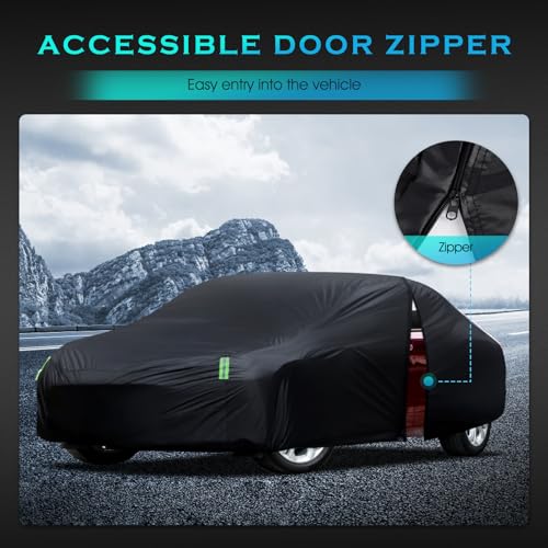 Car Cover Waterproof All Weather for Automobiles (A4 Fit Seden Length 199 to 208 inch)