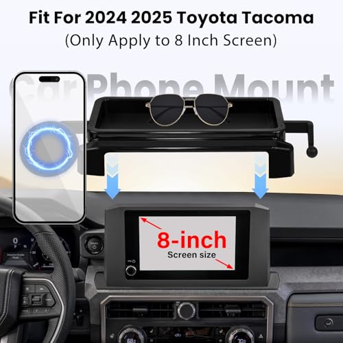 Car Phone Holder for Toyota Tacoma 2024 2025 2026 W (For Toyota Tacoma 2024 2025 8inch Screen)