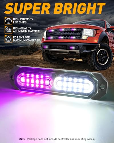 1200T Emergency Strobe Grille Lights (Purple/White)