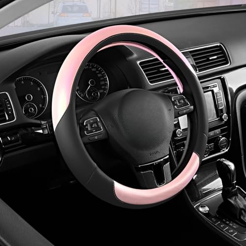 Steering Wheel Cover (Black&Pink)