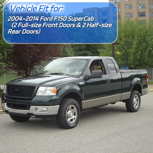 4PCS in Channel Rain Guards for 2004 (For 04-14 Ford F150 SuperCab)