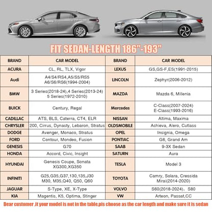 Hail Protector Car Cover (Silver / Sedan-Length (186"-193"))