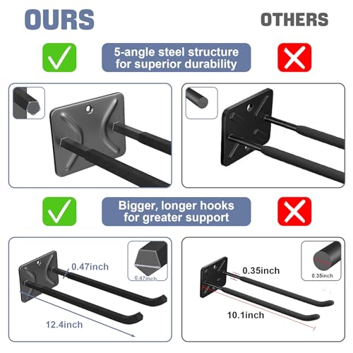 Garage Hooks Heavy Duty 12 (Pack of 2)