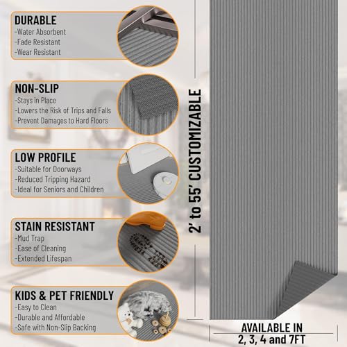 3x30 Hallway Runner Rug (Grey / 2'7" x 30' (Runner))