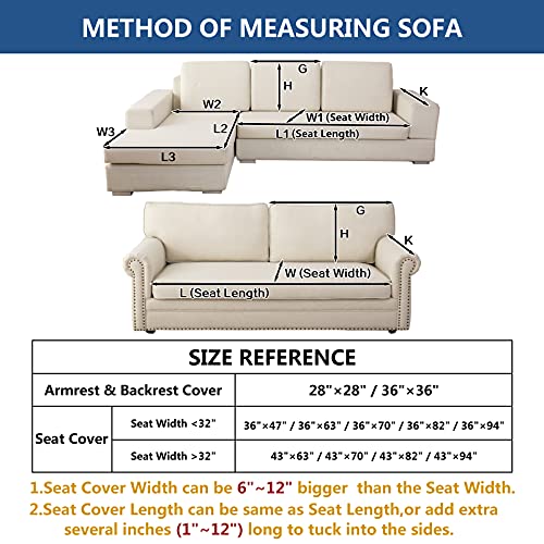 Couch Cover Sectional Couch Covers (36''x94''/Rectangular / Coffee)