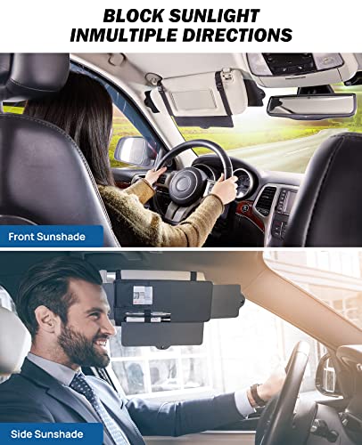 Car Sun Visor Sunshade Extender (Black / 2 Pack)