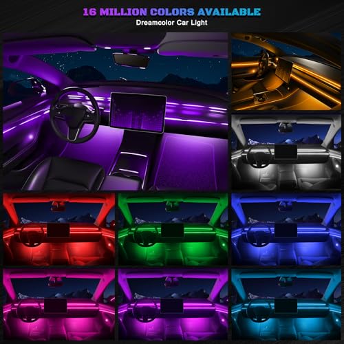 RGB Acrylic Interior Car LED Strip Light with Wireless APP (RGB Color 14 in 1)