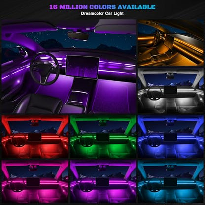 RGB Acrylic Interior Car LED Strip Light with Wireless APP (RGB Color 14 in 1)