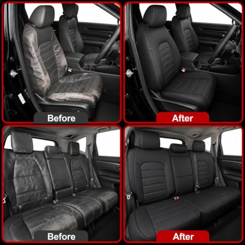 For Honda CR V CRV 2017 (#081 black / 1. CR-V 2017-2026-5 Seat Covers Set Custom Fit)