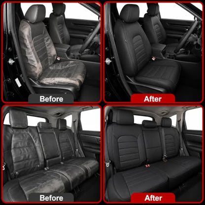 For Honda CR V CRV 2017 (#081 black / 1. CR-V 2017-2026-5 Seat Covers Set Custom Fit)
