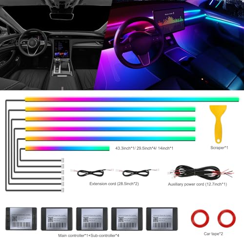 Dreamcolor Acrylic Interior Car LED Strip Light with Wireless APP (Dreamcolor 6 in 1)