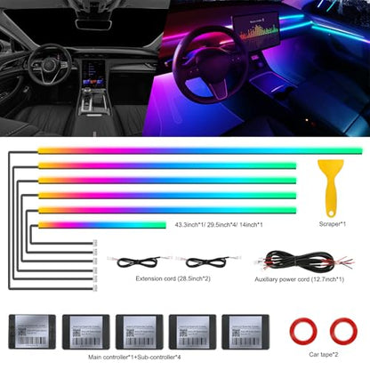Dreamcolor Acrylic Interior Car LED Strip Light with Wireless APP (Dreamcolor 6 in 1)