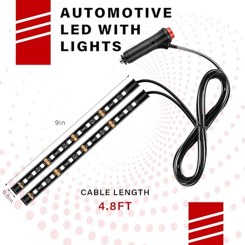 Car LED Strip Light (Red / Cigarette Adapter Plug)
