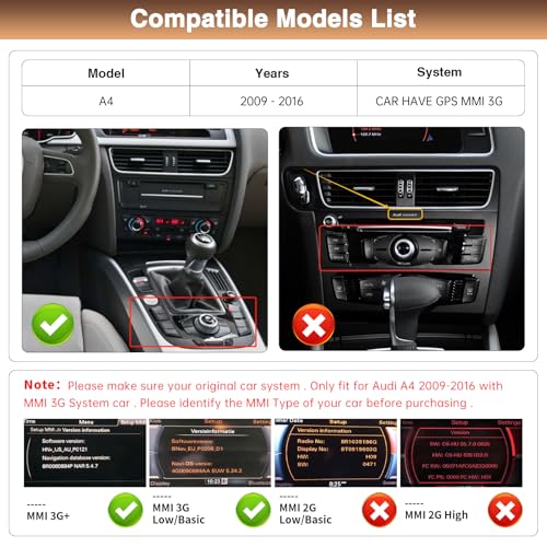 8.9 Inch Display Touchscreen for Audi A4 2009