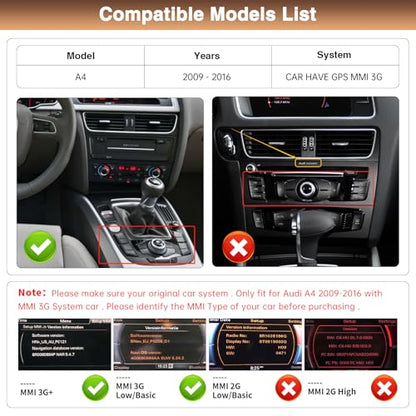 8.9 Inch Display Touchscreen for Audi A4 2009