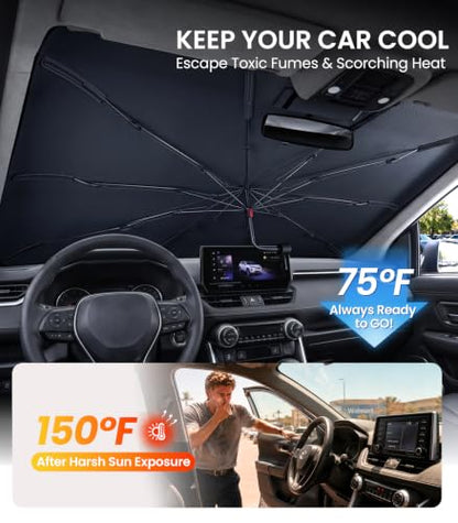 Windshield Sun Shade Umbrella for Toyota RAV4 2000 (Toyota RAV4 2000-2026)