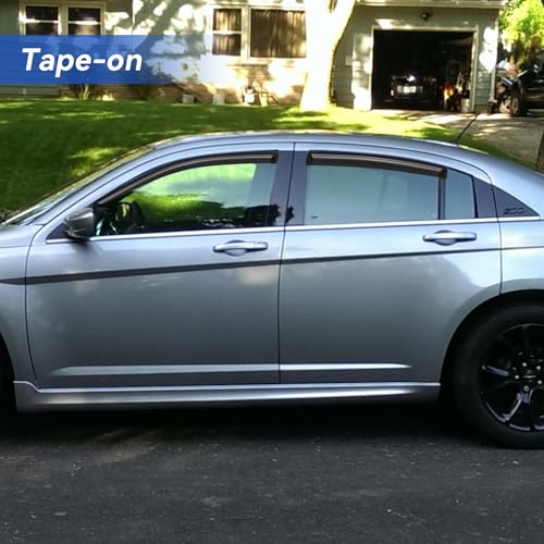 Window Visors Rain Guards for 2011 2012 2013 2014 Chrysler 200 (2011-2014 Chrysler 200)