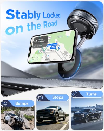 Vacuum Magnetic Phone Holder (Black)