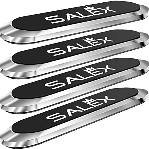 Flat Magnetic Phone Mount 4 Pack. Silver Cell Phone Holder for Car Dashboard (SILVER / 4 PACK)