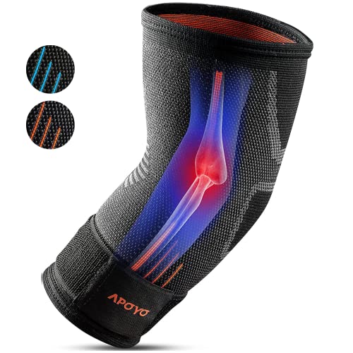 Tennis Elbow Brace for Women & Men (Orange (Single) / Large)
