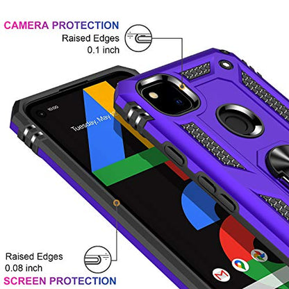 for Google Pixel 4A Case with Screen Protector (Purple / Google Pixel 4A)