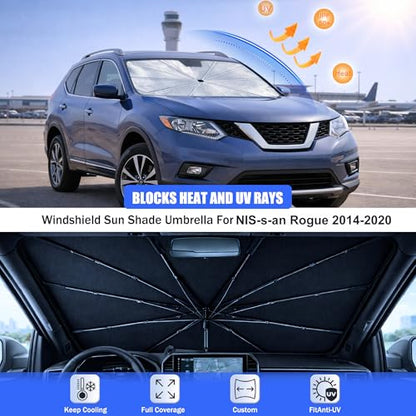 Car Windshield Sun Shade Umbrella for Nissan Rogue 2014 (For Nissan Rogue 2014-2020)