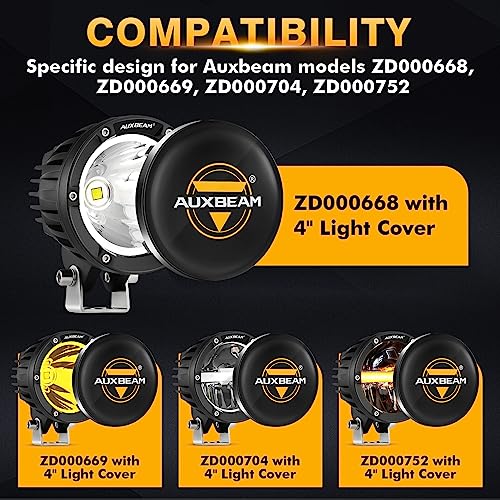 C4 Series 4 Inch Round Offroad Protective Lens Covers (C4 Series Light Covers)
