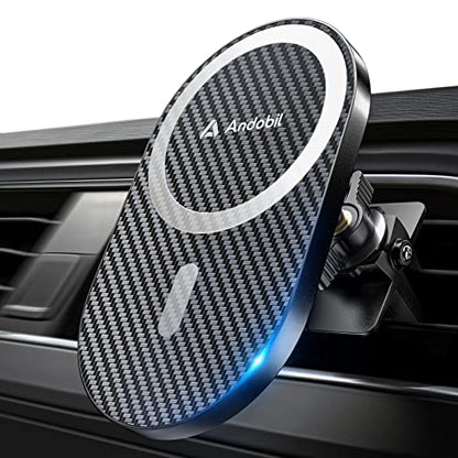 Upgraded for Magsafe Car Mount Pro [Strongest Magnet (Black-P2)