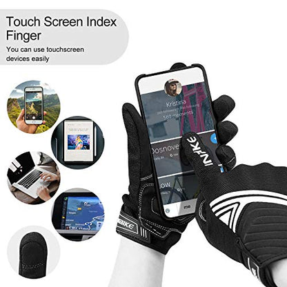 Motorcycle Gloves Breathable Mesh Touchscreen Hard Knuckles (White / X-Large)