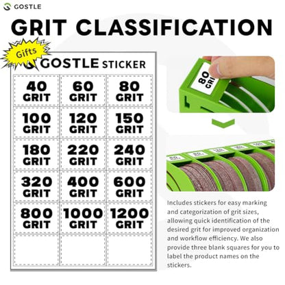 5 Inch Professional Sanding Discs Tool Storage Boxes Set (8 bins / Green)