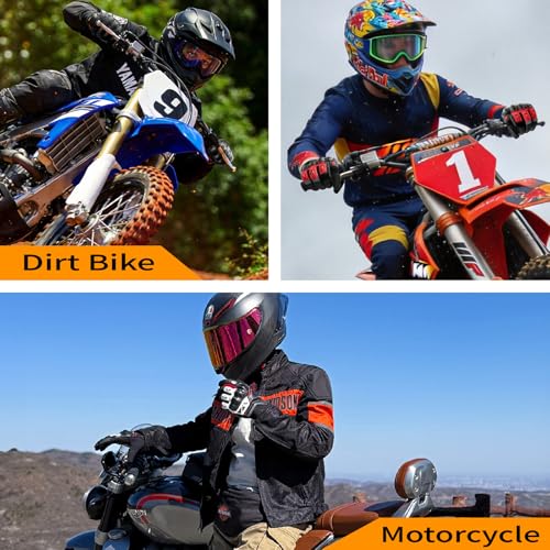 Motorcycle Gloves for Men Women (Black / Large)