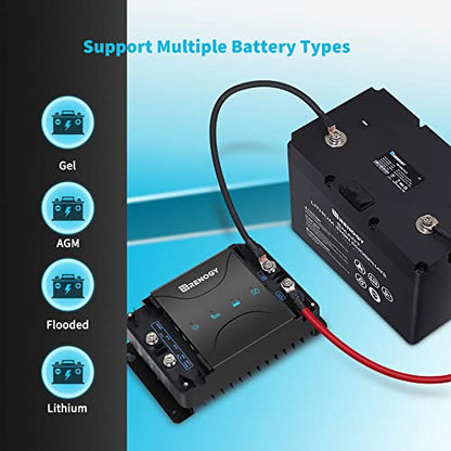 Smart 30A DC DC MPPT Battery Charger 12V Dual Input for RVs (30A Battery Charger)