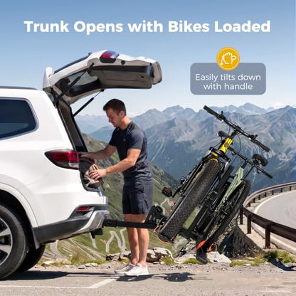 Ebike Rack with Ramp for Tow Hitch (2 E-bike Rack with Ramp)