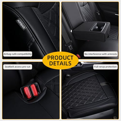 Custom RAV4 Seat Covers for 2019 (Black Sport / 2019-2025 RAV4 Gas)