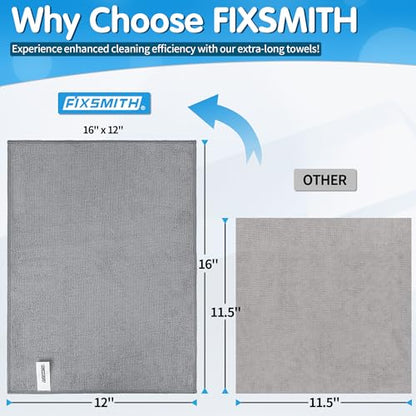 Grey Microfiber Cleaning Cloth (8pk / Grey)