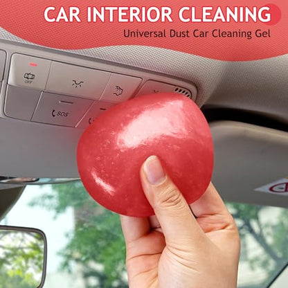 Car Cleaning Gel Car Cleaning Putty Car Putty Car Interior Cleaner Car Slime Car Detailing Kit Car Accessories Gifts for Men Women Stocking Stuffers Red (A Red)