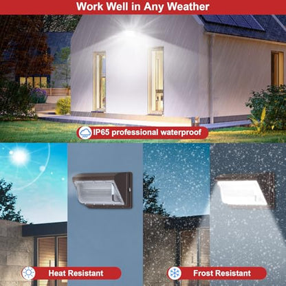 120W LED Wall Pack Light for Warehouse Garage Building (NO photocell)