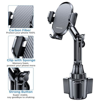2025 Upgraded Universal Cup Phone Holder for Car (Dark Gray)