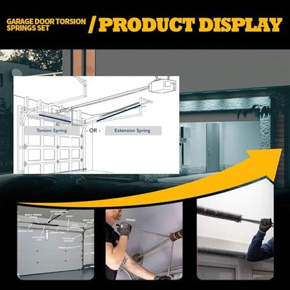 Pair of 2" Garage Door Torsion Springs 0.225X2"X28" (0.225X2"X28")